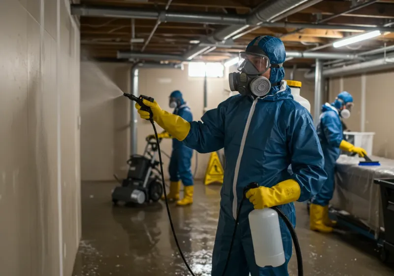 Basement Sanitization and Antimicrobial Treatment process in Satellite Beach, FL