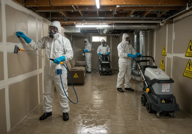 Basement Moisture Removal and Structural Drying process in Satellite Beach, FL